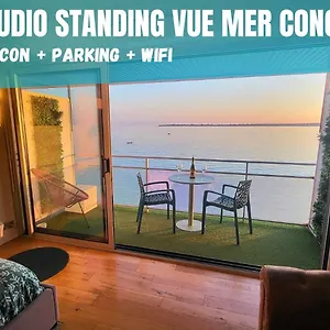  Apartment - L'Iroizh - Concarneau - Vue Mer Panoramique - Studio Standing Plage Des Sables Blancs - Parking - Draps & Serviettes Inclus - Near Thalassotherapy - Wifi -